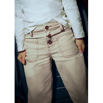 Pantalón sarga almendra - Imagen 2