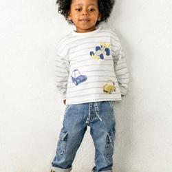 Pantalón soft denim cargo - Imagen 1