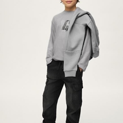 Pantalón soft denim jogger negro - Imagen 2