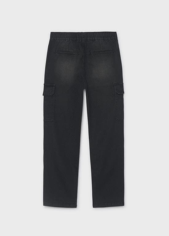 Pantalón soft denim jogger negro - Imagen 4