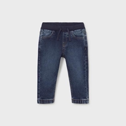 Pantalón soft denim jogger oscuro - Imagen 1