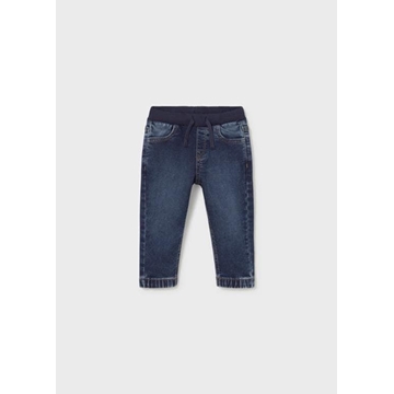 Pantalón soft denim jogger oscuro - Imagen 1