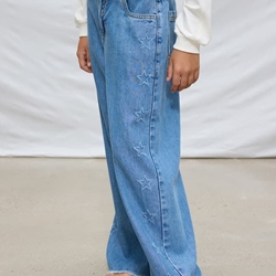 Pantalón tejano fluido - Imagen 1