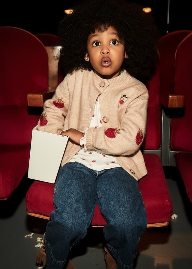 Pantalón tejano wide leg oscuro - Imagen 1