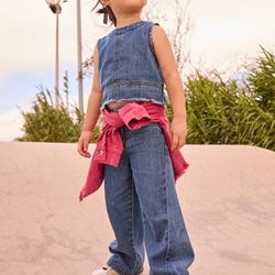 Pantalón vaquero fluido - Imagen 1