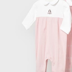 Pelele rosa baby - Imagen 1