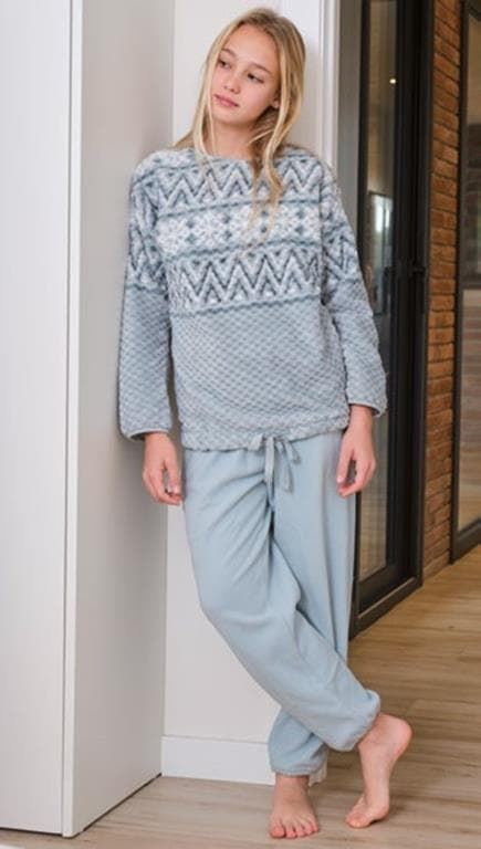 Pijama coralina cenefa verde - Imagen 1