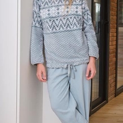 Pijama coralina cenefa verde - Imagen 1