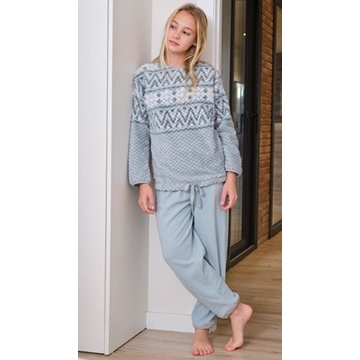 Pijama coralina cenefa verde - Imagen 1