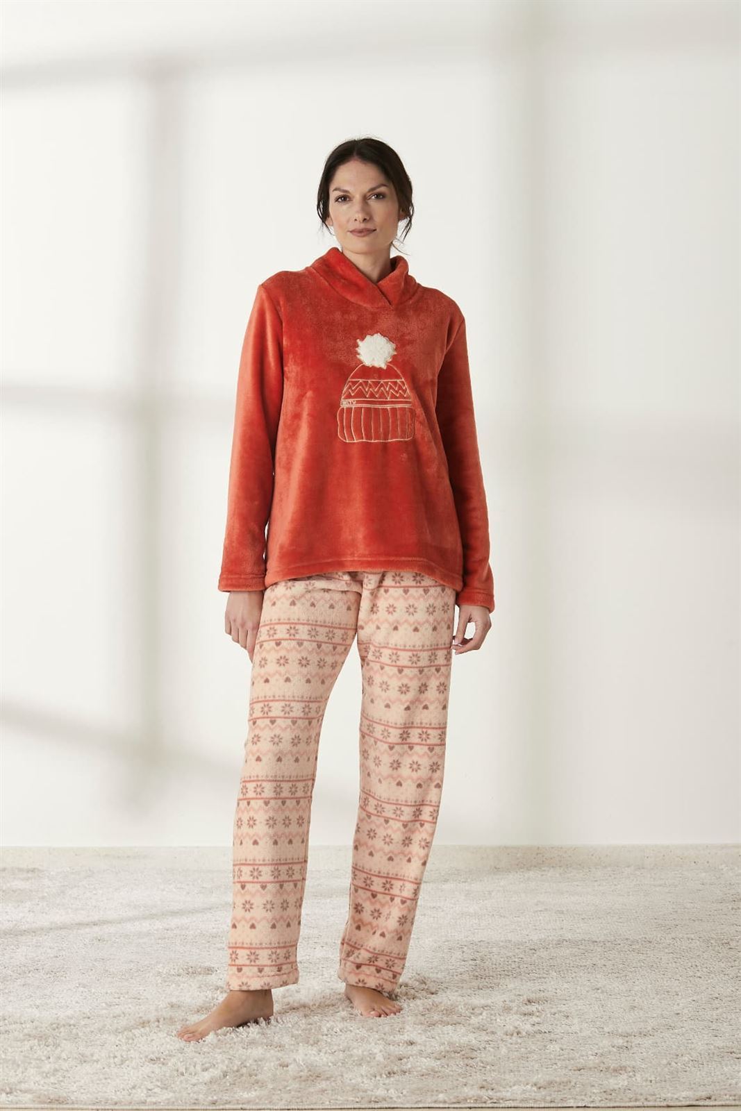 Pijama coralina naranja - Imagen 1