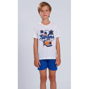 Pijama corto azul - Imagen 1