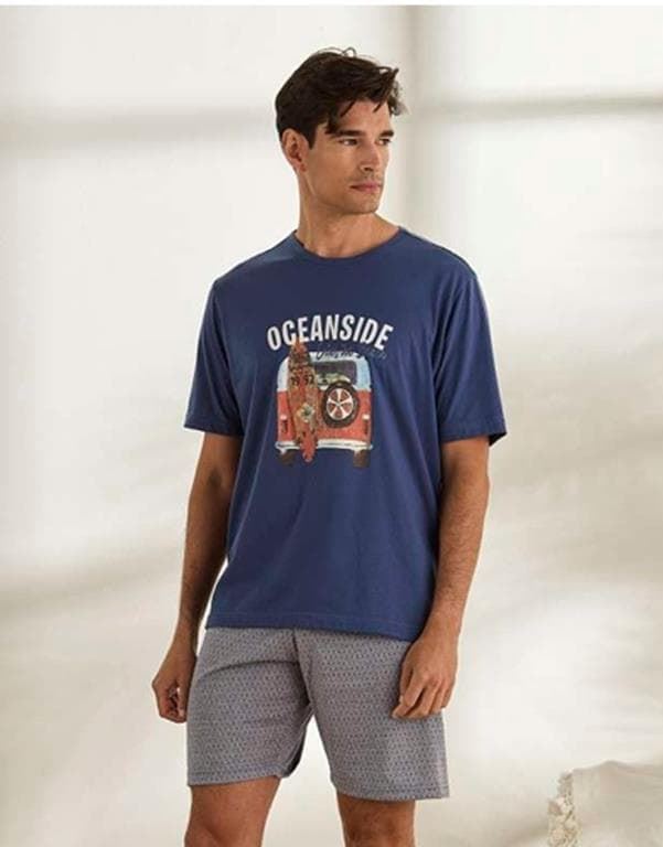 Pijama corto azulón - Imagen 1