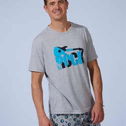 Pijama corto gris - Imagen 1