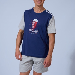 Pijama corto gris - Imagen 1