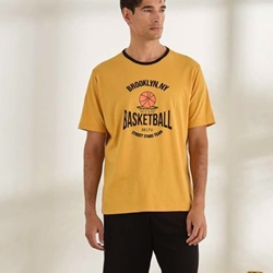 Pijama corto mostaza - Imagen 1