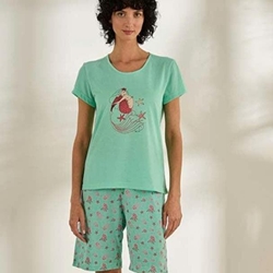 Pijama corto verde - Imagen 1