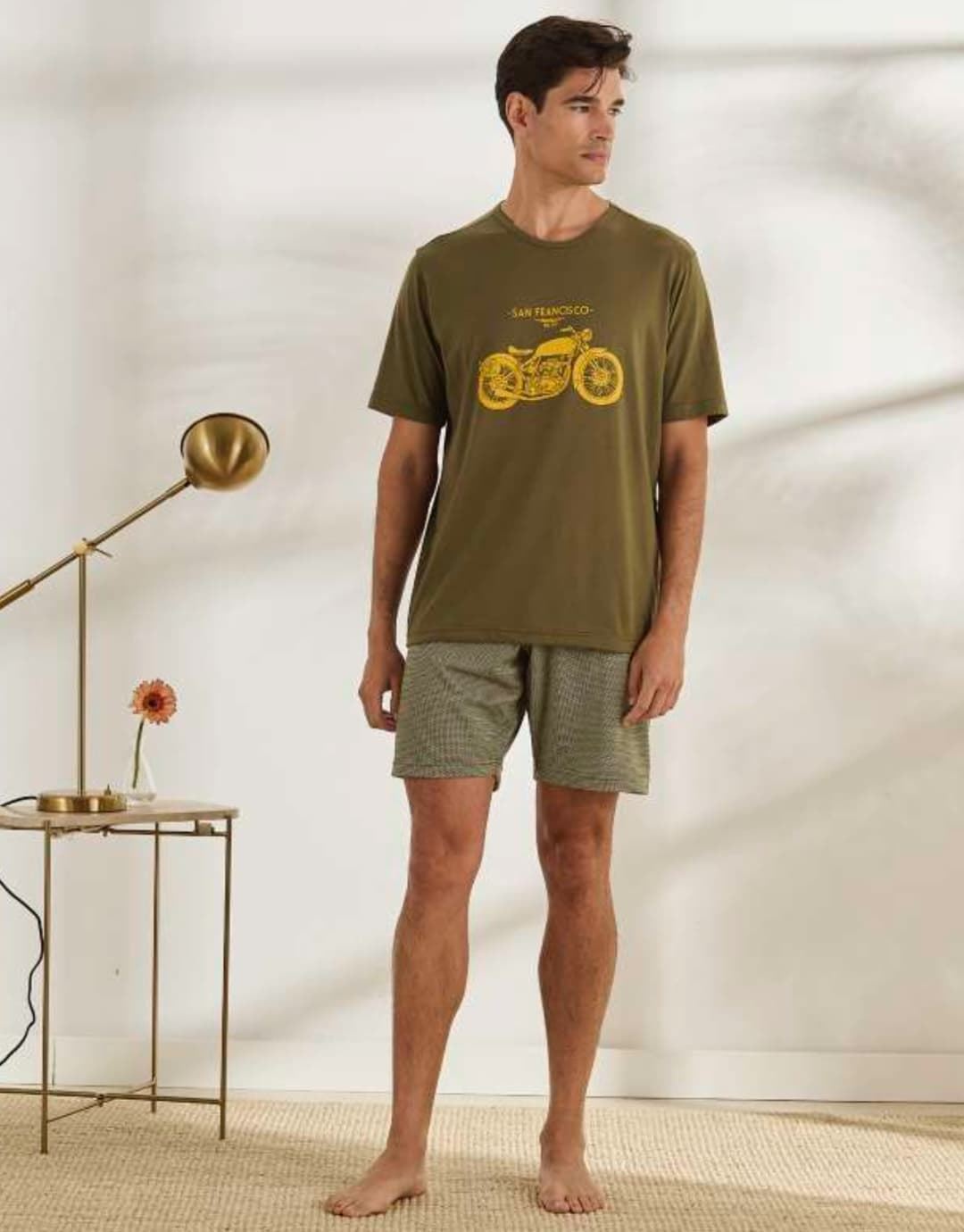 Pijama corto verde - Imagen 1