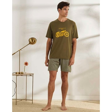 Pijama corto verde - Imagen 1