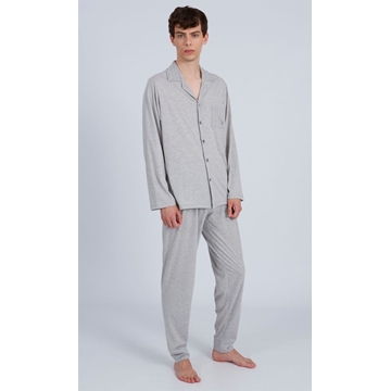 Pijama largo gris - Imagen 1