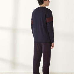 Pijama marino-grana - Imagen 2