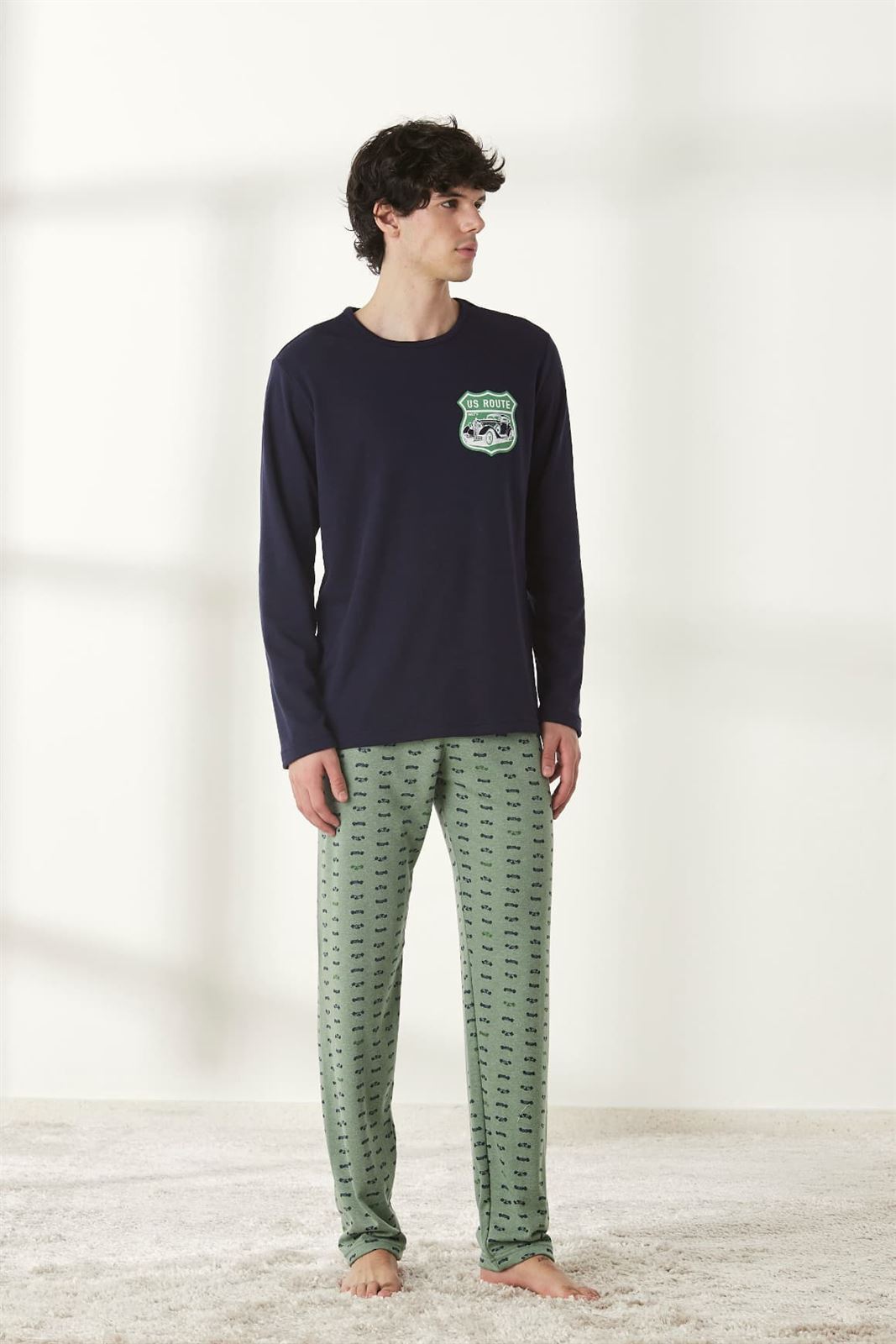 Pijama marino-verde - Imagen 1