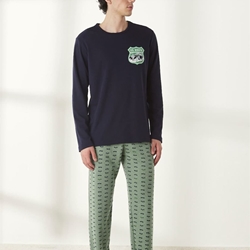 Pijama marino-verde - Imagen 1