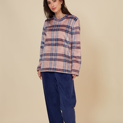 Pijama polar cuadros - Imagen 1