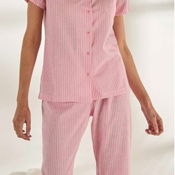 Pijama rosa botones - Imagen 1