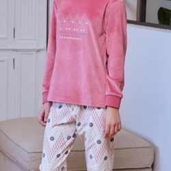 Pijama tundosado rosado - Imagen 1