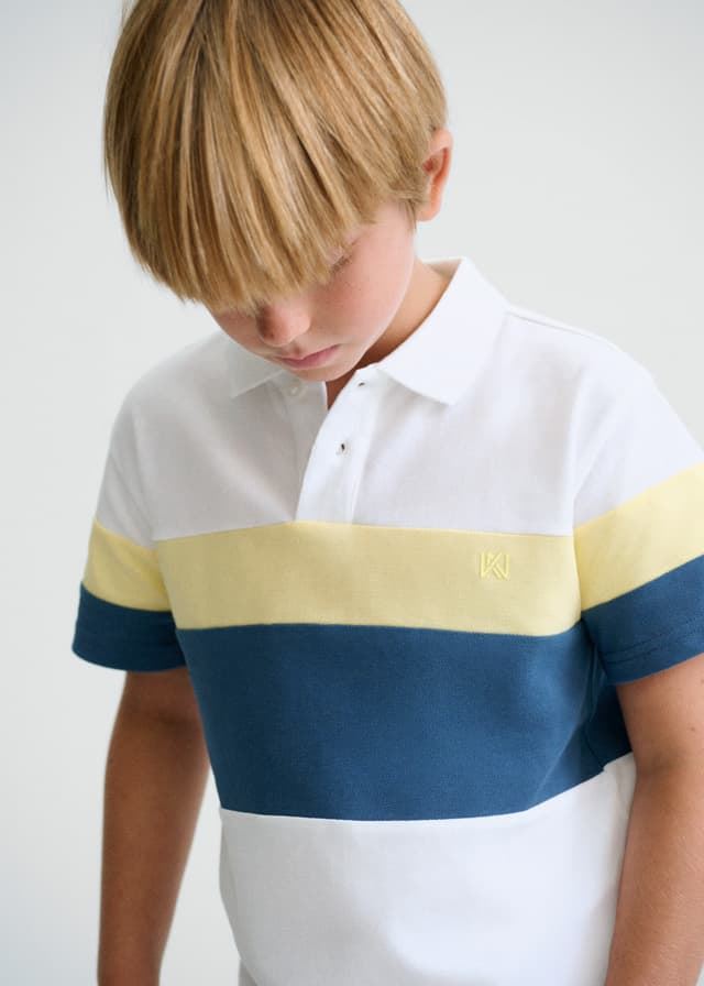 Polo blanco-lemon - Imagen 1