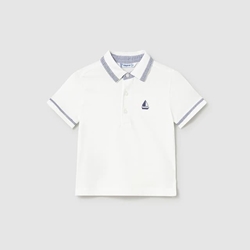 Polo combinado blanco - Imagen 2