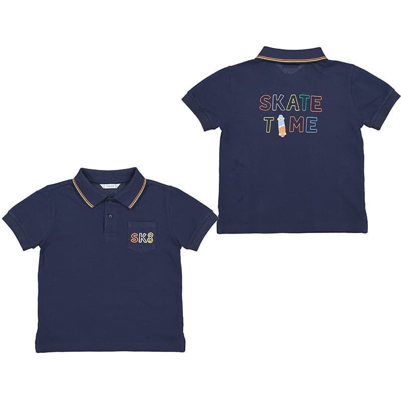 Polo manga corta marino - Imagen 4