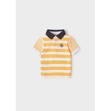 Polo manga corta rayas mandarina - Imagen 1