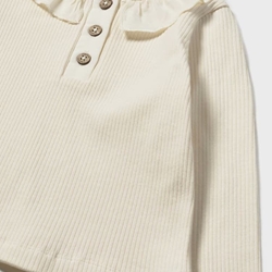 Polo manga larga canalé macchiato - Imagen 1