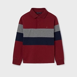 Polo manga larga combinado wine - Imagen 2