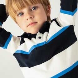 Polo manga larga rayas azul - Imagen 2