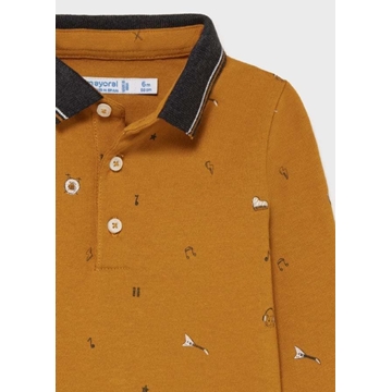 Polo ocre estampado - Imagen 2