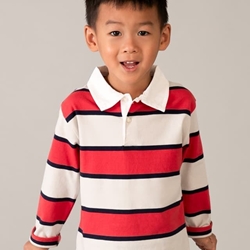 Polo rayas tomate - Imagen 1