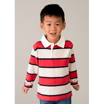 Polo rayas tomate - Imagen 1