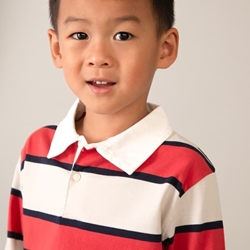 Polo rayas tomate - Imagen 2