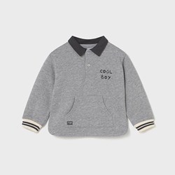 Pullover bordado ceniza - Imagen 1