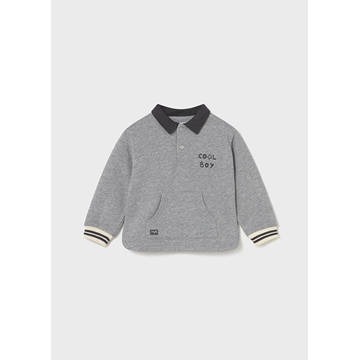 Pullover bordado ceniza - Imagen 1