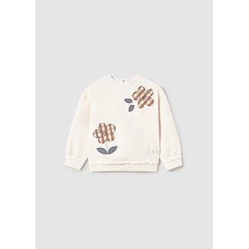 Pullover bordado hueso-toffe - Imagen 1