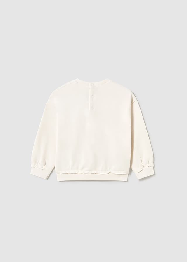 Pullover bordado hueso-toffe - Imagen 2