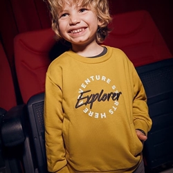 Pullover bordado mostaza - Imagen 1