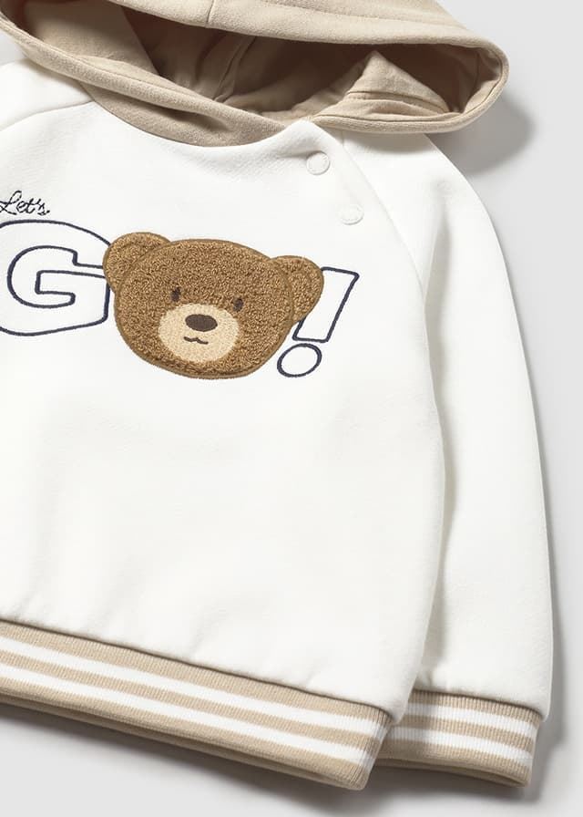 Pullover capucha nata - Imagen 4