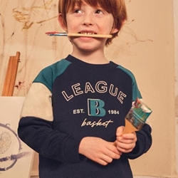 Pullover combinado "league" azul - Imagen 1