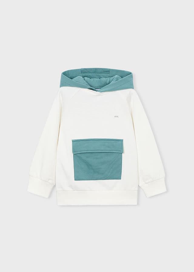 Pullover combinado nata-alga - Imagen 1