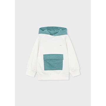 Pullover combinado nata-alga - Imagen 1