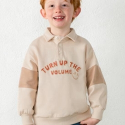 Pullover cuello polo piedra - Imagen 1